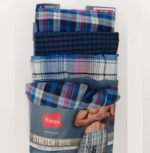 4 Calzoncillos bóxer para caballero talla S marca Hanes Premium