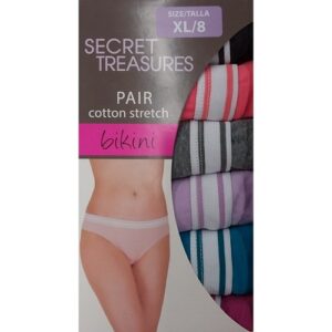 Pack de 5 bikinis de algodon para dama talla XL/8 marca Secret Treasures