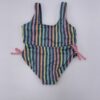 Conjunto de bikini de 2 piezas con corte a rayas para niñas marca art class