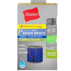 Paquete de 7 boxers Comfort sin etiqueta talla 6-7 para niño,