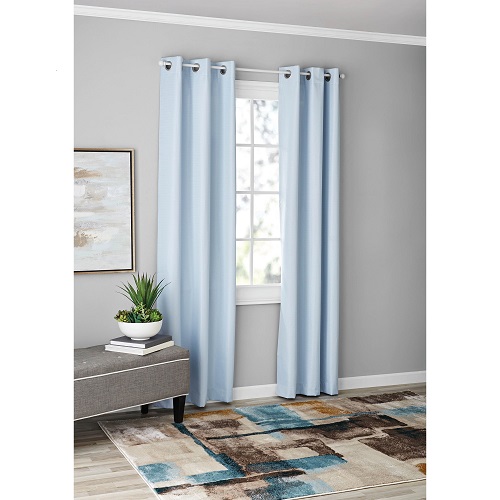 Cortinas blackout, juego de 2, 37" x 84", azul claro marca Mainstays - Imagen 2