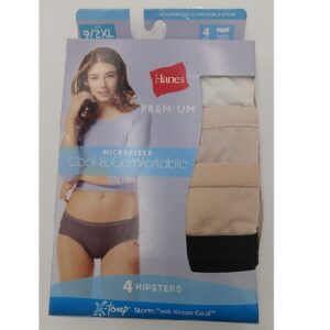 Alternative view of Paquete de 4 calzoncillos hipster para dama talla 9 marca Hanes
