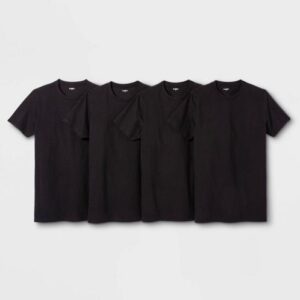 Paquete de 4 playeras de manga corta para caballero talla XL marca Goodfellow & Co.