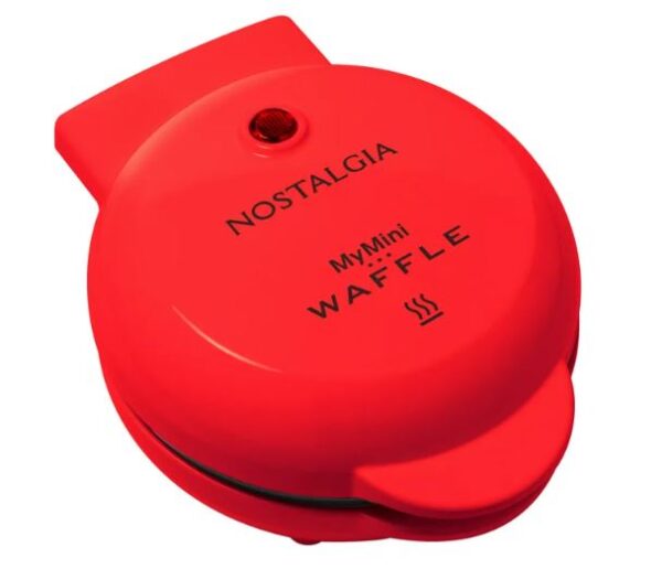 Mini Wafflera roja marca NOSTALGIA