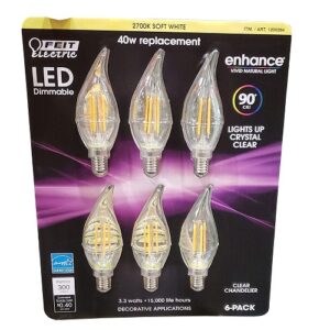 Focos LED para lámpara, 40 W, paquete de 6, blanco suave