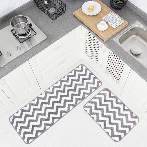 Juego de 2 tapetes para cocina tamaño 17 x 48 pulgadas y 17 x 24 pulgadas marca Carvapet - Imagen 2