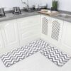 Juego de 2 tapetes para cocina tamaño 17 x 48 pulgadas y 17 x 24 pulgadas marca Carvapet