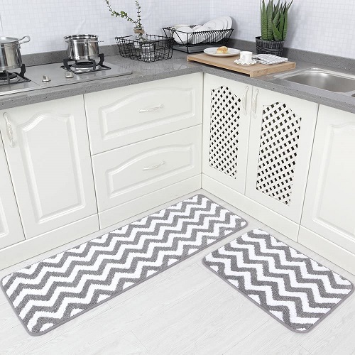 Juego de 2 tapetes para cocina tamaño 17 x 48 pulgadas y 17 x 24 pulgadas marca Carvapet