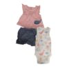 Conjunto de ropa de 3 piezas para bebé talla NB marca Just One You