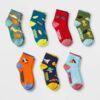 Paquete de 7 pares de calcetines tobilleros para niño marca Cat & Jack