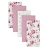 Paquete de 5 mantas para bebe tamaño 30inX30in marca modern moments
