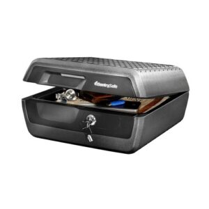 Caja fuerte resistente al fuego y al agua con cerradura de llave tubular