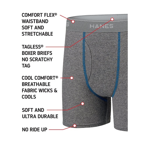 Boxers para niños, paquete de 11 piezas tallas S (6-8) marca Hanes - Imagen 2