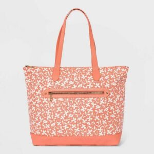 Bolso de mano color duranzo y estampado floral marca A New Day