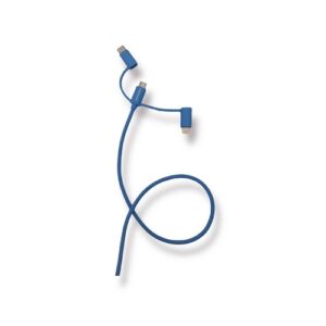 Alternative view of Cable 3 en 1 a usb color azul de 3 pies marca vivitar