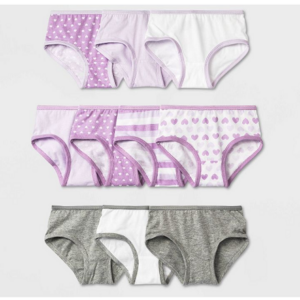 Paquete de 10 calzoncillos con corazones para niñas talla 4T marca Cat & Jack