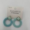 Aretes grandes colo azul circulares, marca Sugarfix