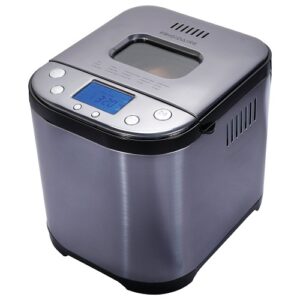 Panificadora eléctrica de acero inoxidable de 2 libras y 710 vatios (negro) marca Frigidaire
