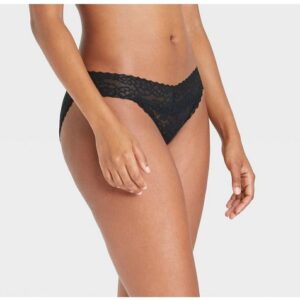 Alternative view of Calzon de encaje con corte de bikini para mujer talla S marca Auden