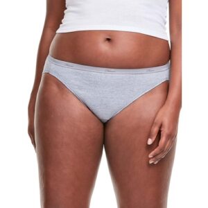 Paquete de 9 calzones corte bikini para dama talla 5 marca Hanes