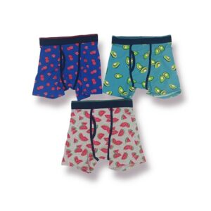Paquete de 3 boxers con estampado de frutas para niño talla XL marca Wonder nation