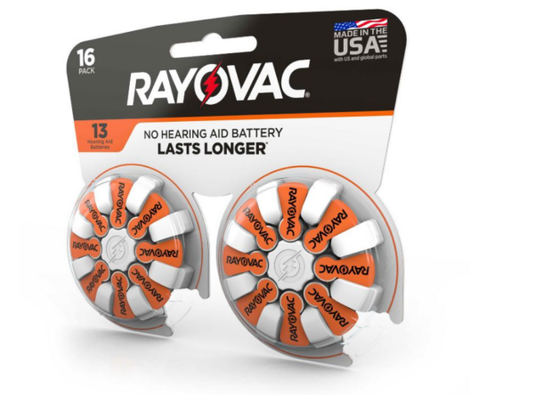 Batería para audífonos Rayovac tamaño 13 - paquete de 16