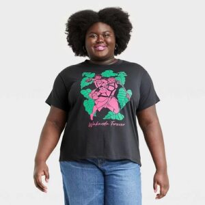 Camisa de manga corta para dama talla M de Marvel Wakanda