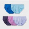 Paquete de 5 calzones de microfibra para niña talla S marca all in motion