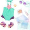 Set de traje de baño de sirena para muñeca marca OUR GENERATION