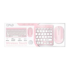 Alternative view of Teclado y mouse inalambrico color rosa marca Cylo