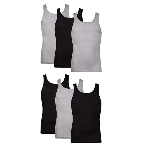 Paquete de 6 camisas interiores sin mangas para hombre talla M marca Hanes