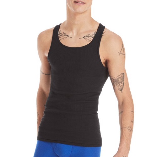 Paquete de 6 camisas interiores sin mangas para hombre talla M marca Hanes - Imagen 2