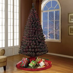Alternative view of Árbol de navidad multicolor preiluminado de fibra optica 7 ft marca Holiday Time