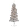 Arbol de navidad plateado preiluminado de 6.5 ft marca Holiday Time