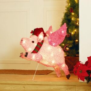 Alternative view of Decoración de cerdo volador de 26 in marca Holiday Time