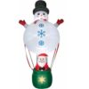 Inflable de muñeco de nieve aerostático de 12 ft marca Holiday Time