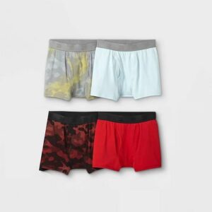 Paquete de 4 boxers deportivos para niño talla M marca All in Motion