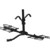 Portabicicletas para 2 bicicletas con plataforma de montaje de enganche plegable