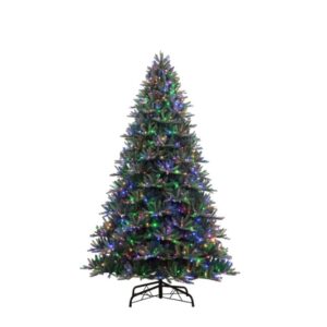 Alternative view of Árbol de Navidad de abeto de cerdas con 1000 luces LED de 9ft marca Member's Mark