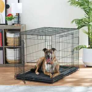Alternative view of Jaula para perros plegable con dos puertas de 42 pulgadas marca Vibrant Life