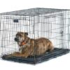 Jaula para perros plegable con dos puertas de 42 pulgadas marca Vibrant Life