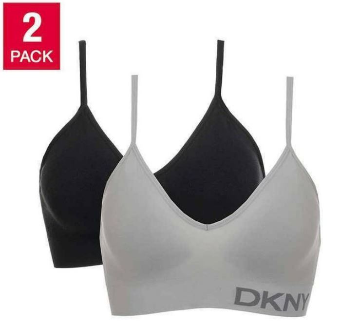 Paquete de Brasier sin costuras para mujer negro y gris talla M