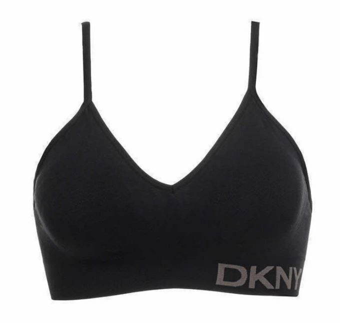 Paquete de 2 Brasiers sin costuras para mujer negro y gris talla L marca DKNY - Imagen 5