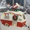 Decoración navideña de Camper con apariencia Metálica de 30in con luz LED