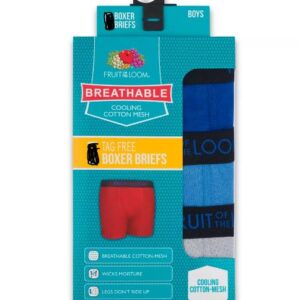 Alternative view of Paquete de 6 Calzoncillos tipo bóxer transpirable para niño, Talla S -Fruit Of The Loom®