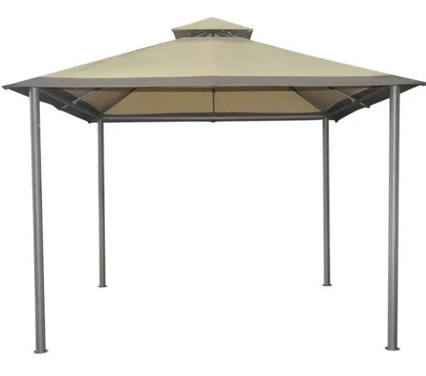 Kiosco/Gazebo para exteriores con techo rígido de 10x10 pies color beige marca Mainstays