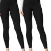 Paquete de 2 pantalones termicos para mujer Talla L, color negro -32 Degrees Heat