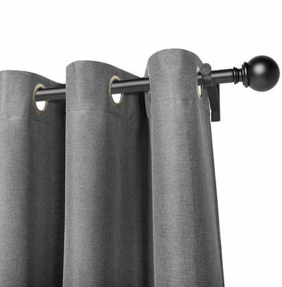 Cortinas para ventana juego de 2 piezas, color gris - Sunblk Total Blackout - Imagen 2