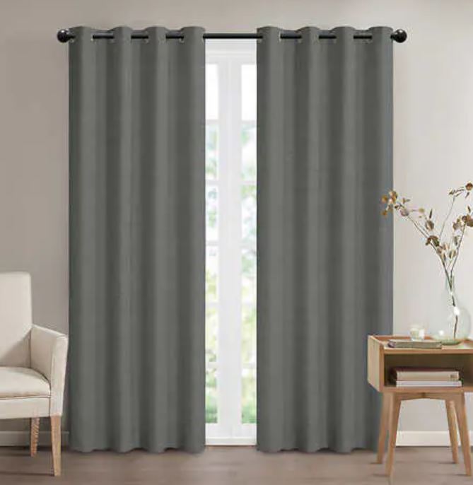Cortinas para ventana juego de 2 piezas, color gris - Sunblk Total Blackout