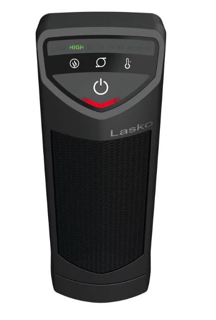 Calentador de torre de ceramica oscilante personal color negro marca Lasko Segunda que Barato